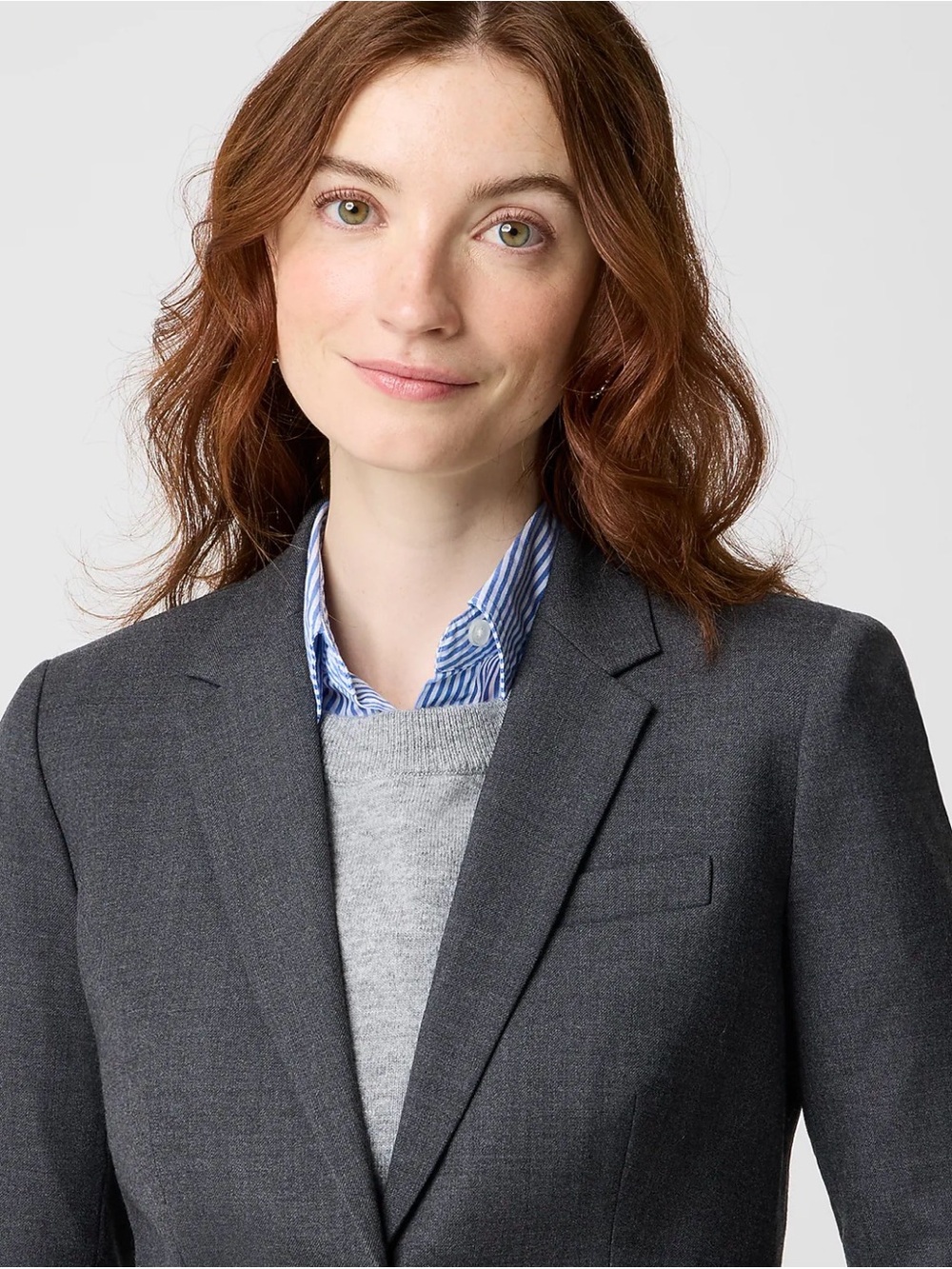 Banana Republic Women's Dark Gray Two-Button Notch-Lapel Blazer 2P